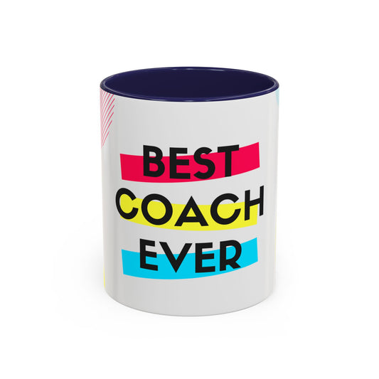 Best Coach Ever Accent Coffee Mug 11oz