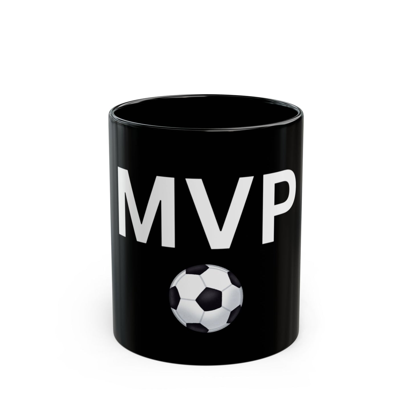 MVP Soccer Black Mug  11oz