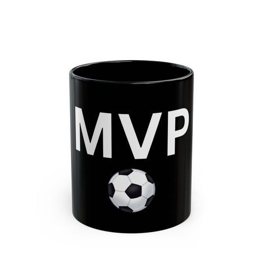 MVP Soccer Black Mug  11oz